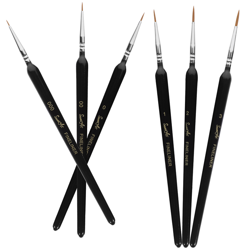 6 Pcs Hook Line Pen Set Calligraphy Brush Traditional Calligraphy Delicate Brushes Chinese Pens for Beginners Miniature