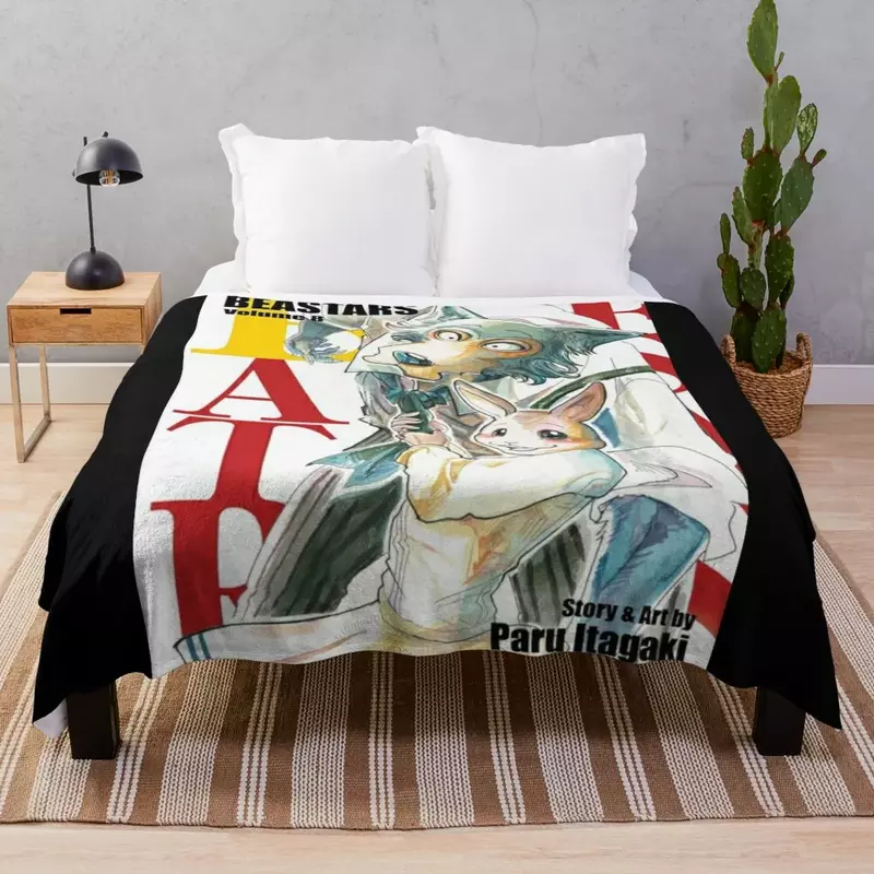 Beastars Anime Throw Blanket, Cute Plaid Stuffeds, Extra grande, Throw Nap Blankets