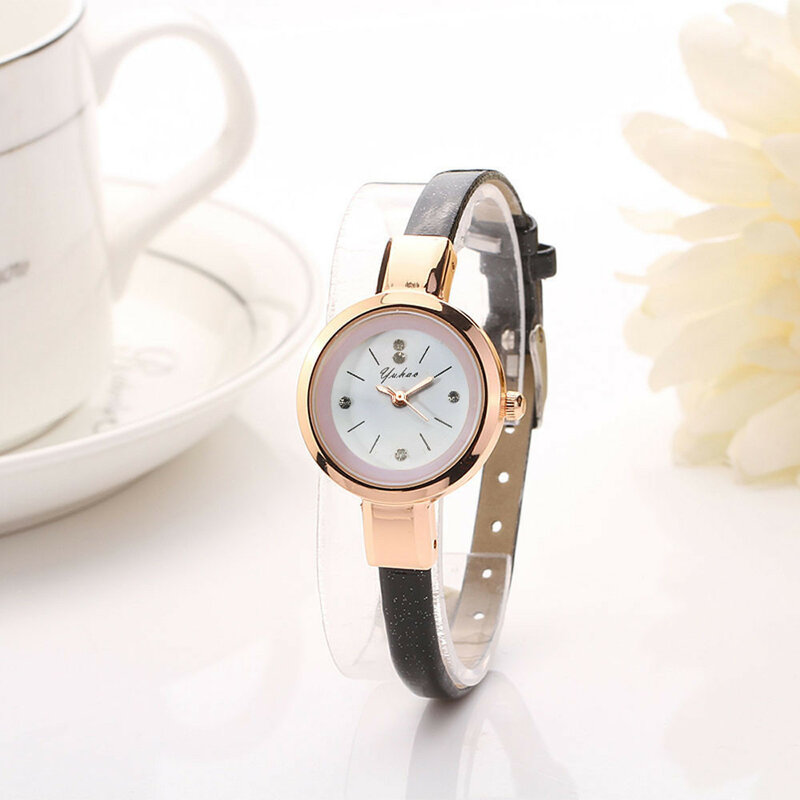 女性用タイムレスクォーツ腕時計、シンプル、クォーツ、精度、33ダイヤモンド