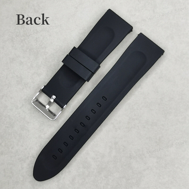 20 22 24mm Silicone Watch Band for Seiko Soft Dustproof Wristband Waterproof Sports Strap for Huawei Watch GT2/3 Rubber Bracelet