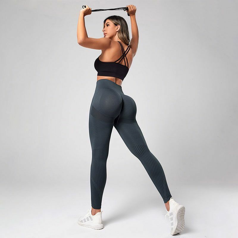 Pantalones de Yoga con entrepierna abierta para mujer, mallas deportivas de cintura alta, sin costuras, aptas para sexo al aire libre, Q41