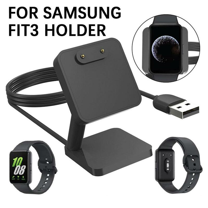 Desktop Stand Charger Adapter USB Charging Cable Dock Station Holder For Samsung Galaxy Fit 3 Smart Bracelet Mini Power Cha I8P3