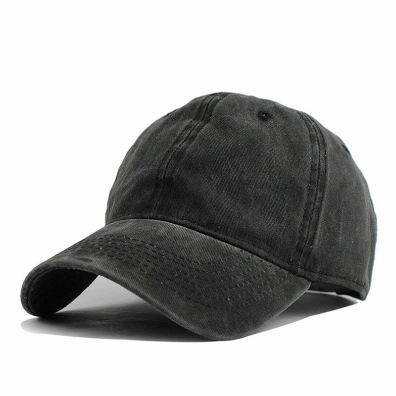 ベストボーダーコリーお父さんの野球帽ユニセックス調節可能なヴィンテージウォッシュドデニム