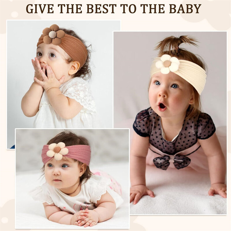 Nieuwe Bloem Pasgeboren Baby Hoofdband Zachte Elastische Nylon Baby Peuter Pricess Meisjes Haarband Headwear Strikjes Kids Haaraccessoires