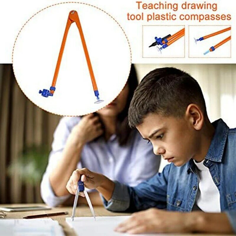 4 Pcs Compass Drawing Math Geometry Tool Stationery Supplies For Drafting, Drawing, Math