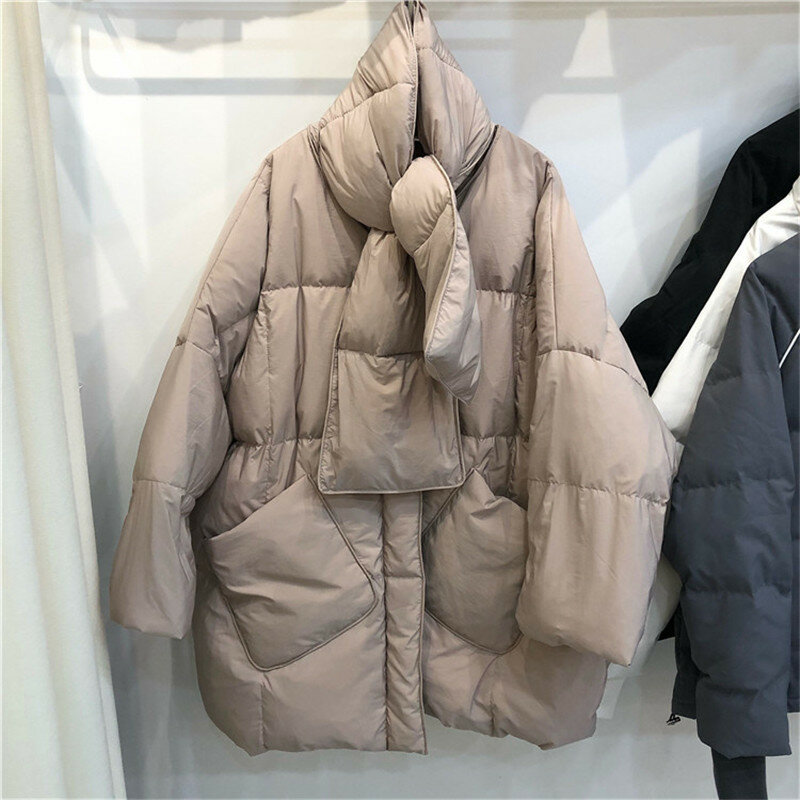 CMOON 2022 abrigos de plumón de pato blanco para mujer de invierno