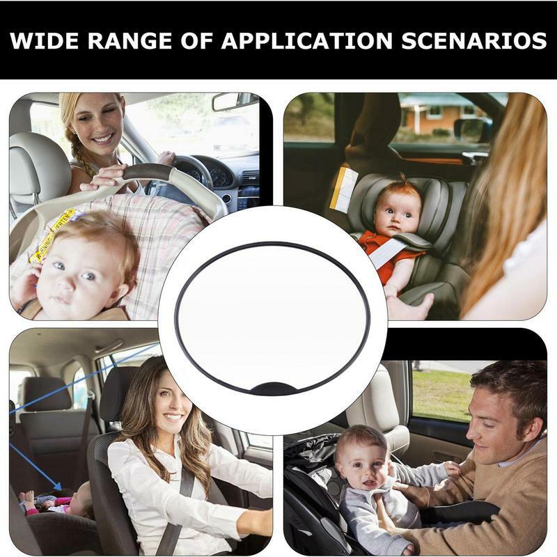 Car Mirror For Baby Rear Facing Wide View Shatterproof Safety Car Seat Mirror For Rear Facing Adjustable Rear Facing Car Seat