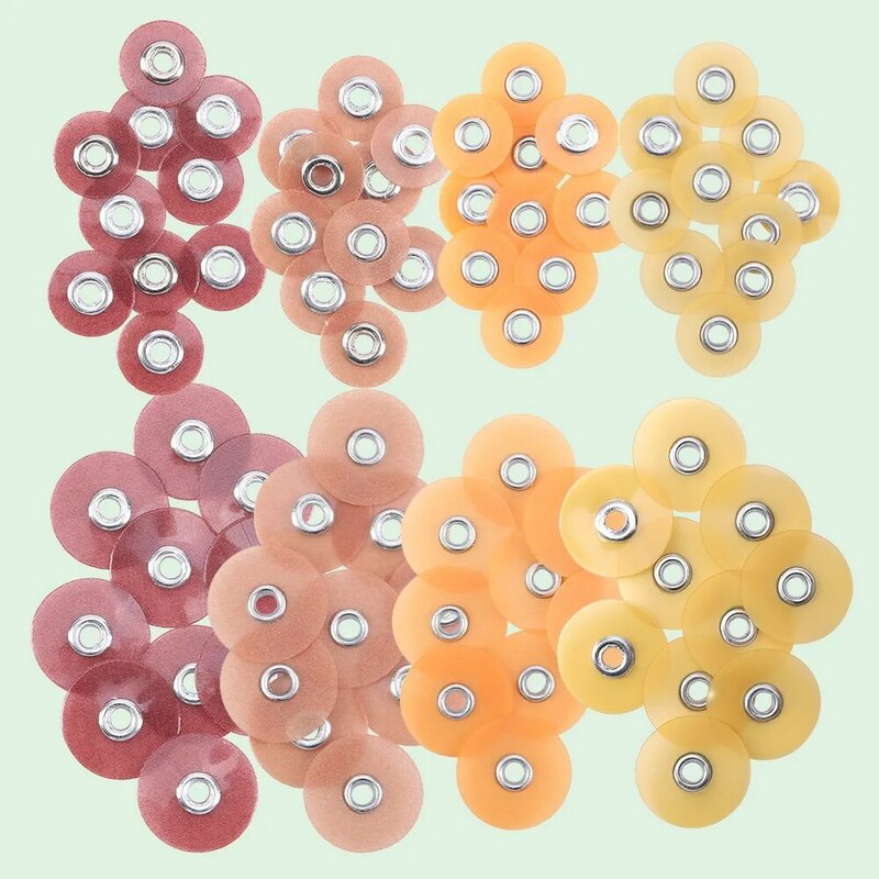 Azdent-Discos de piezas con 1 Mango, para acabado y pulido Dental, compuesto de Cerámica y Vidrio, Ionómetro, 135 ℃, Autoclavable, 50 unidades