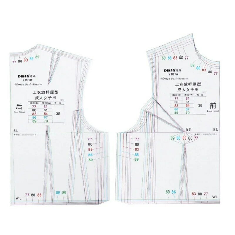 Модные женские шаблоны для шитья одежды Размер M L базовая модель, полезная прочная пластиковая искусственная кожа с прозрачной линией