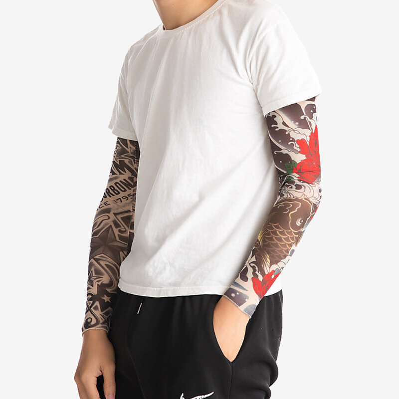 UV Protection Summer Cooling Basketball Outdoor Sport Flower Arm Sleeves Tattoo Arm Sleeves Sun Protection Arm Cover