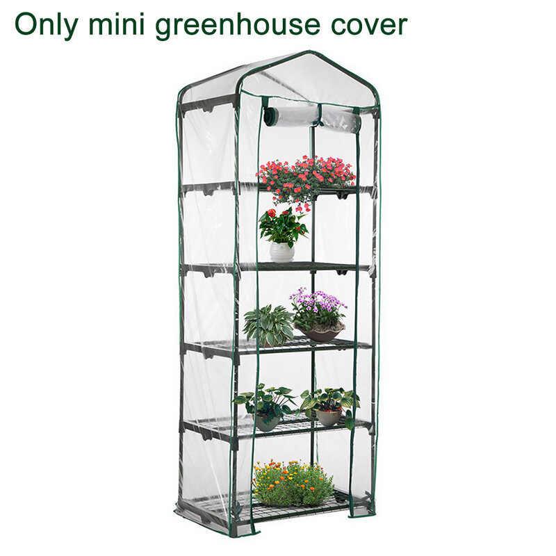 Mini cubierta de invernadero de plantas, PVC transparente, fácil de usar, impermeable, reutilizable, reemplazo cálido para el hogar, suministros de jardín