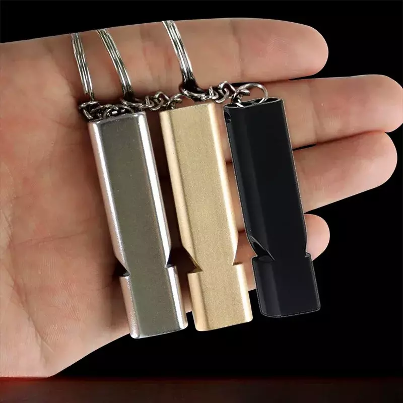 Aluminum Alloy survival whistle, dual tube, outdoor emergency whistle, equipped with EDC tools