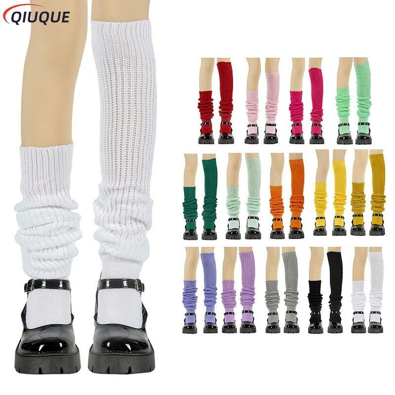 12 colori donna Slouch calzini larghi stivali calze ragazze delle scuole superiori giapponesi JK accessori uniformi scaldamuscoli calzini Cosplay