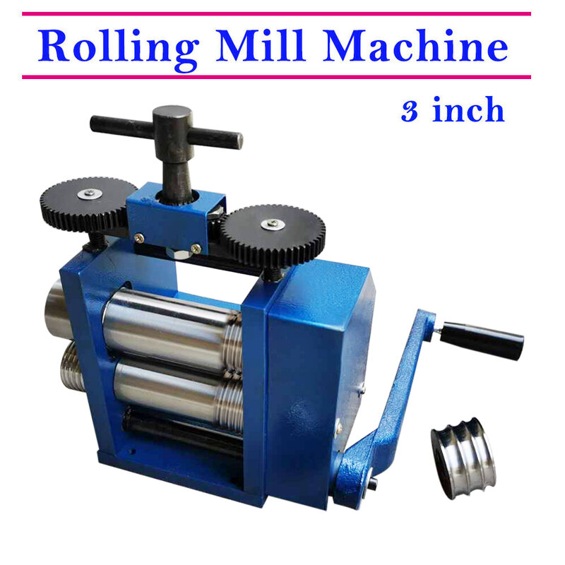 Sieraden Druk Roller Tool Handleiding 3 "75Mm Draad Platte Patroon Tool Combinatie Rolling Mill Machine