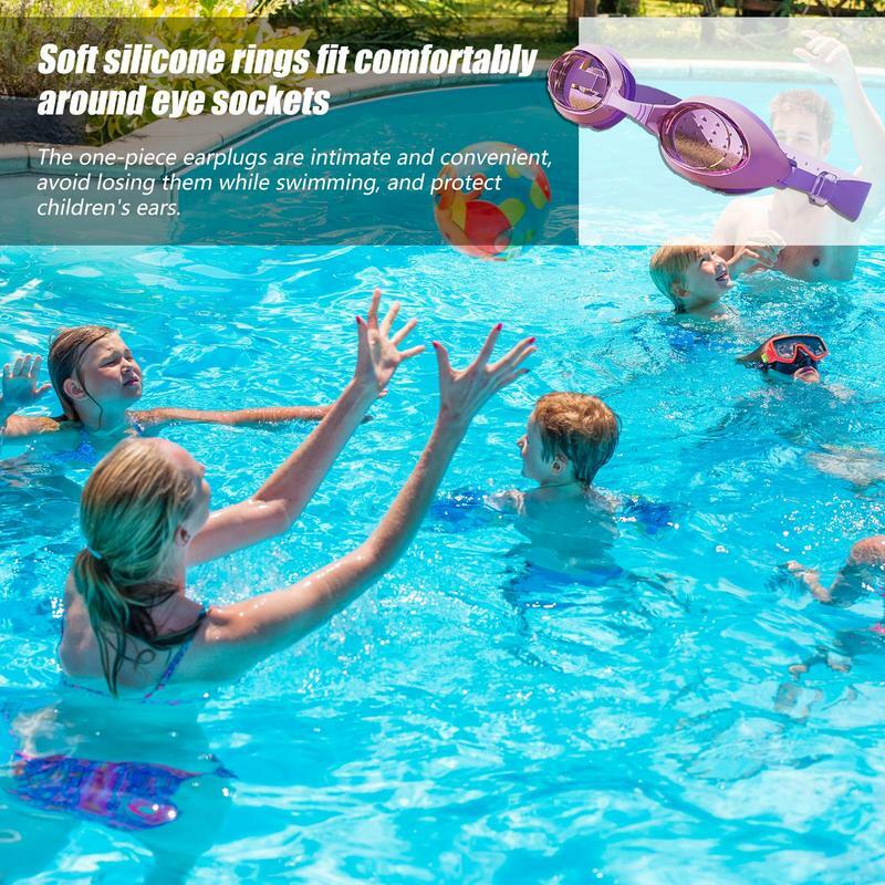 نظارات سباحة من السيليكون عالي الدقة للأطفال ، معدات غوص مانعة للإنزلاق ، مرنة ، لطيفة ، مريحة ، مناسبة للماء ، مناسبة