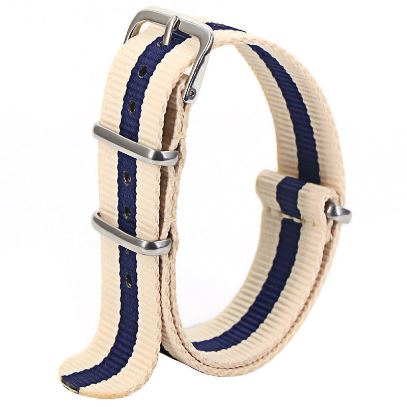 1 buah tali jam tangan nilon 16mm 18mm 20mm 22mm tali jam tangan nilon pengganti tali jam tangan olahraga nilon tentara sabuk Dropshipping