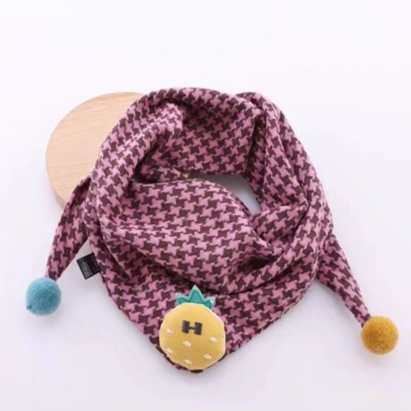 Breathable Cute Baby Scarves Cute Cotton Windproof Children's Triangular Scarf Warm Soft and Skin Friendly Baby Scarf