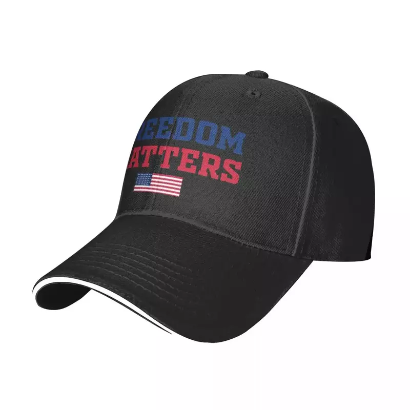 Unisex Freedom Matters Boné de beisebol, chapéu de luxo, viseira, chapéus femininos para o sol, personalizado