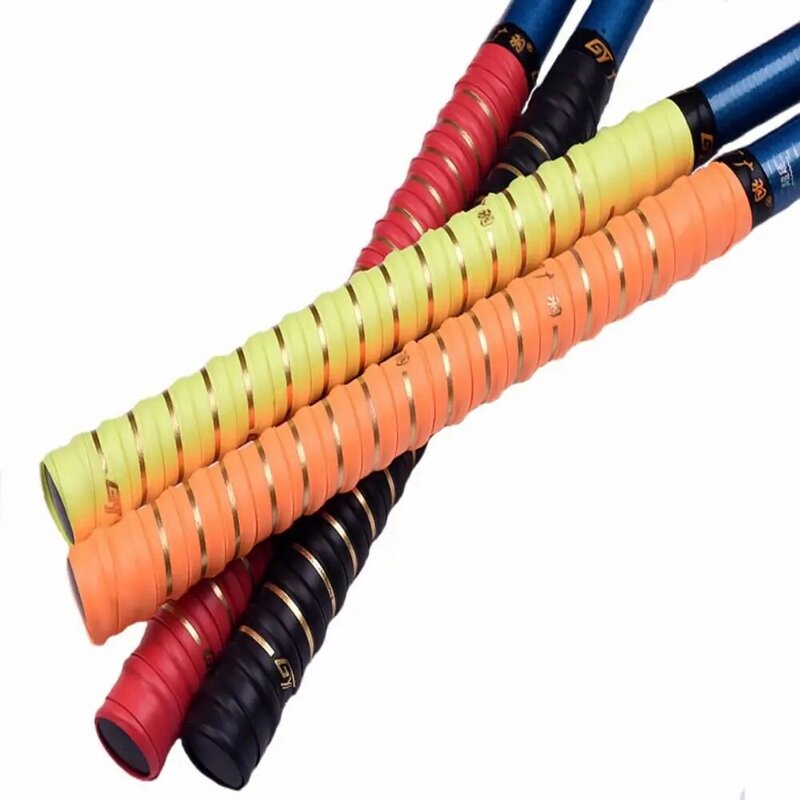 Surgrips multicolores pour raquette de badminton, auto-adhésifs, respirants, coordonnants, dorure, bande de poignée de quille, pagaie de tennis, 1.6m