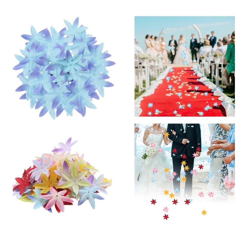 500Pcs petali di fiori di seta artificiale riempitivi per vasi petali di dispersione romantici per Scrapbooking Home Office Dinner Table Wedding Home