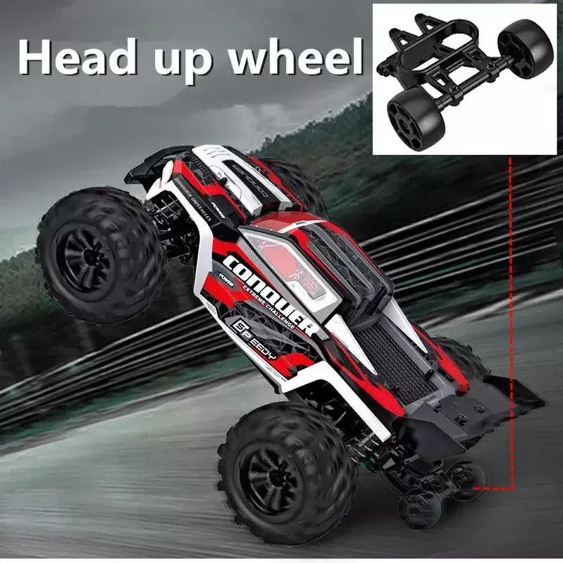 Monster Truck controle remoto de alta velocidade para meninos, escala 1:16, grandes carros RC, 50 kph, 2.4G 4WD, brinquedos off-road, novo, 2023