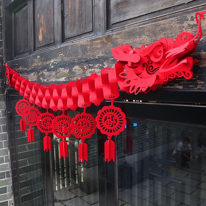 Chinese Dragon Ceiling Decorations Chinese Dragon Decorations With 6 Lucky Charm Lunar New Year Party Favors For Shop Durable