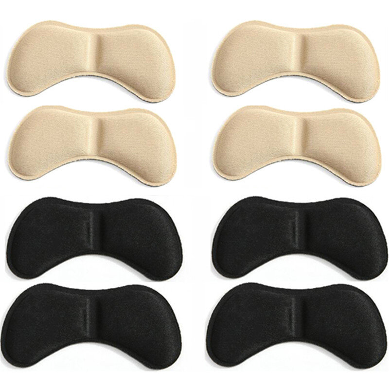 4 Pairs Heel Insoles Pads Patch Pain Relief Anti-wear Cushion Feet Care Heel Protector Adhesive Back Sticker Shoes Insert Insole