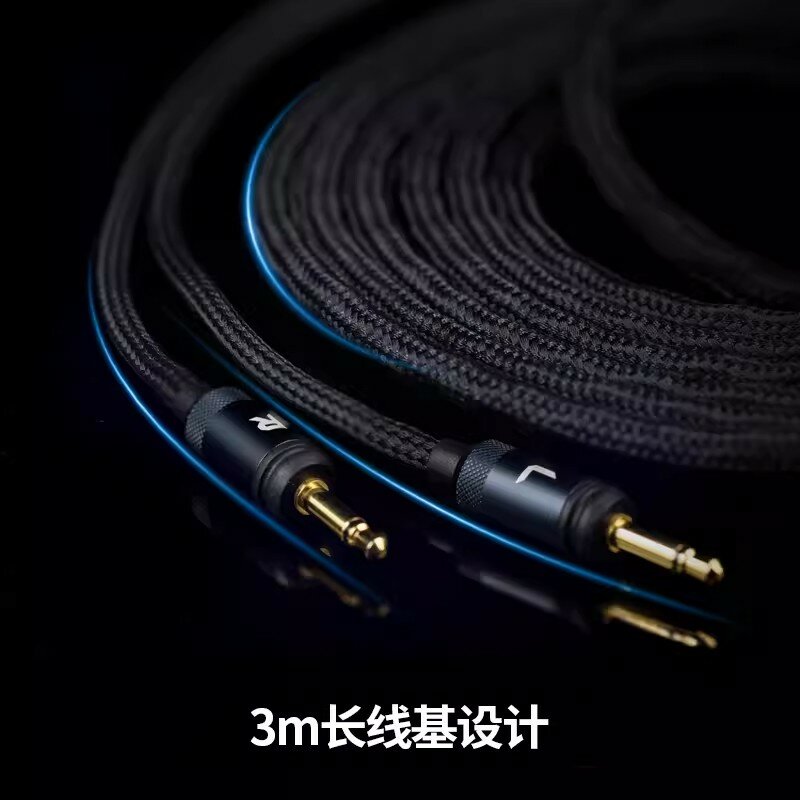 Dual intercambiáveis fone de ouvido plug, fone de ouvido plug, cabo de atualização, alta pureza, Guhe único cristal cobre, 3,5 milímetros, 4,4 milímetros, 3m comprimento
