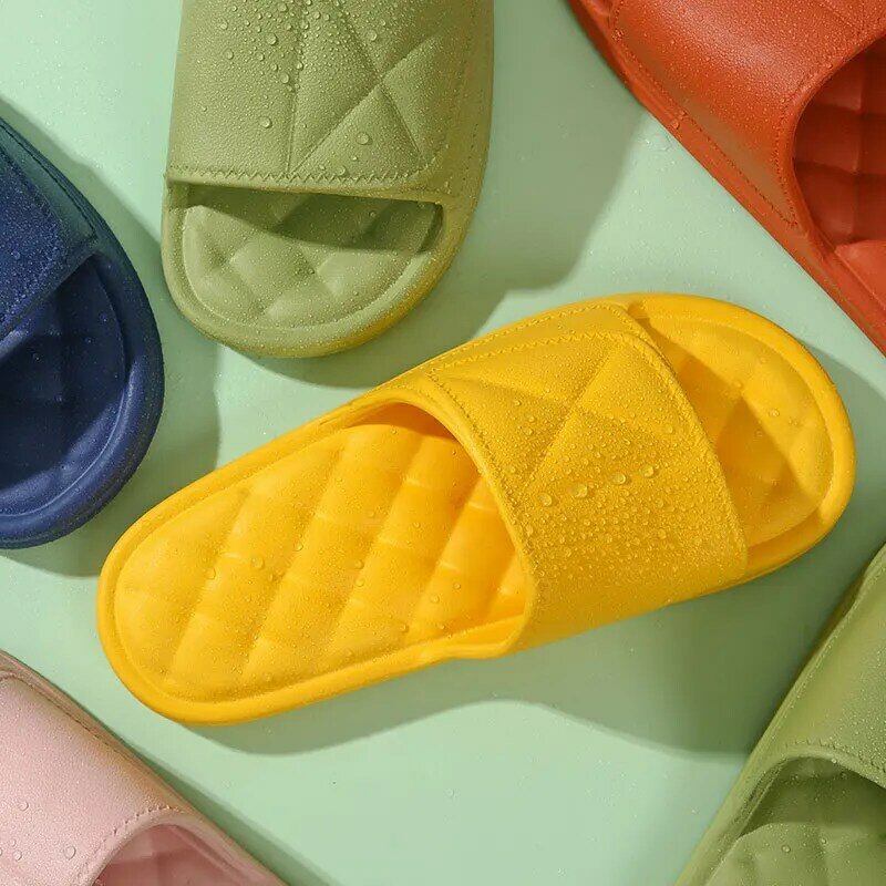 Summer Home Couple Indoor Soft Sole Comfortable EVA Cool Slippers Bathroom Slippers
