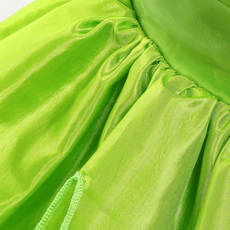 Pakaian Cosplay bayi perempuan, Gaun lonceng peri hijau anak-anak, kostum Cosplay peri hutan, pakaian bentuk daun lengan terbang