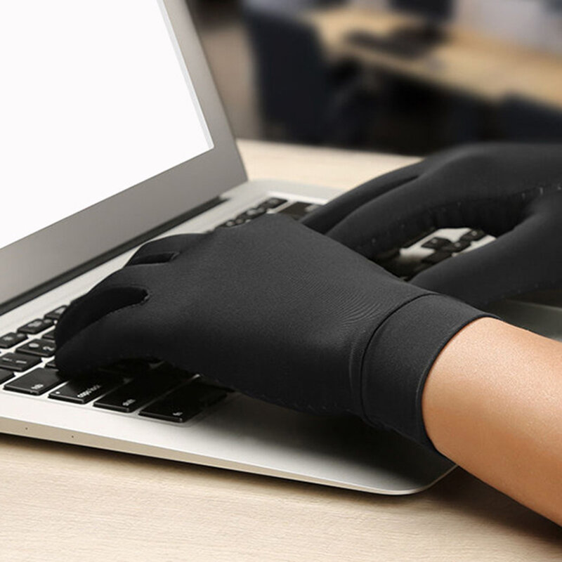 Мужские перчатки, зимние теплые велосипедные перчатки из меди и спандекса для сенсорных экранов