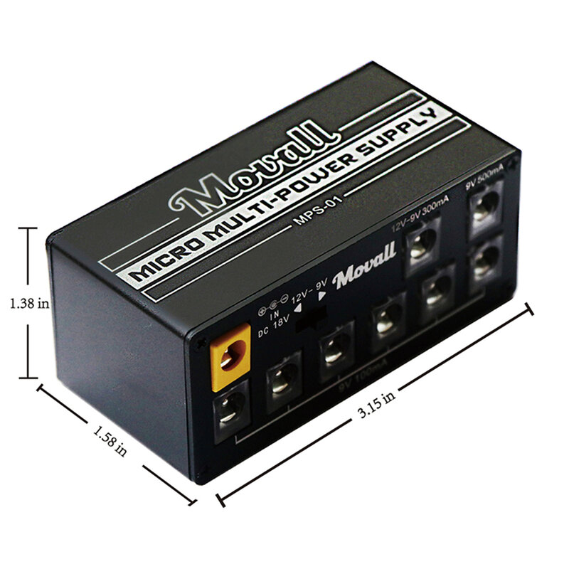Movall-fuente de alimentación MPS-01 para Pedal de guitarra, accesorio aislado, antiinterferencias, 18W, diferentes efectos de salida, 8 salidas