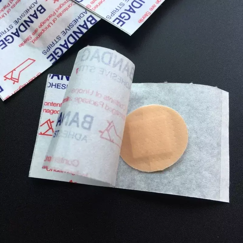 100 teile/los runde Klebe bandagen für Kinder Kinder Erste Hilfe atmungsaktive Pe Band Aid Wund pflaster