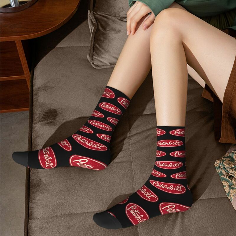 Peterbilt Truck Racing Vintage Socks Harajuku Super Soft Stockings All Season Long Socks for Man's Woman's Birthday Present