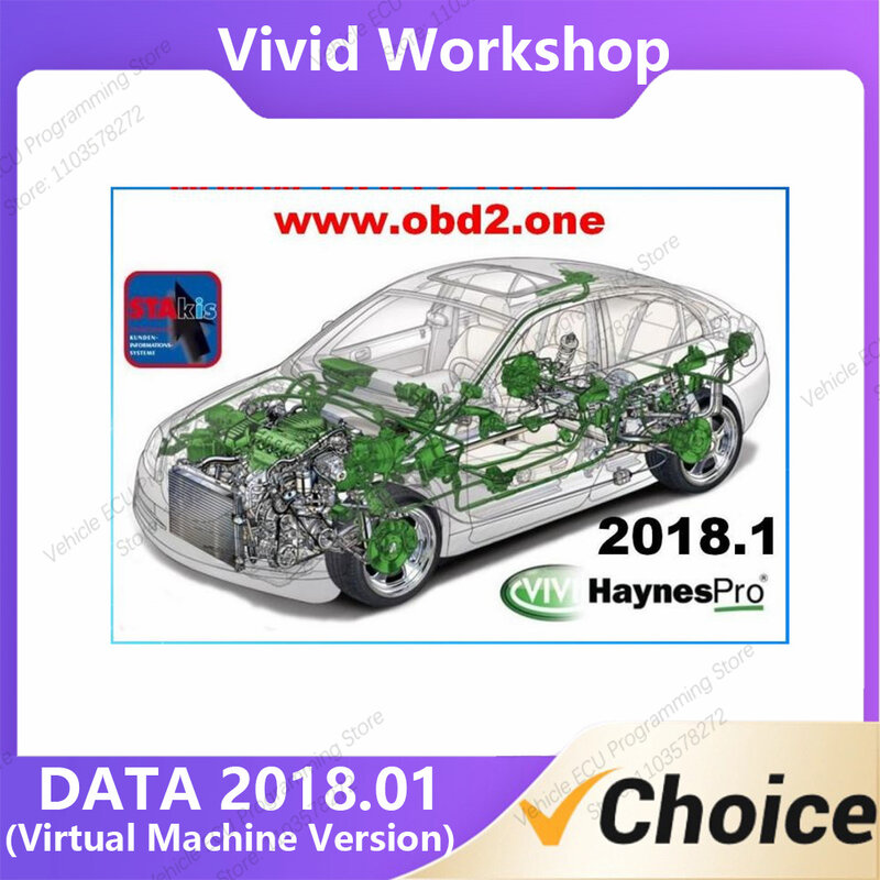 Software Vivid Workshop DATA 2018.01 Virtual Machine Versio OBDexternalequipment Diagnostic Multilingual For Vehicle NEW -20%