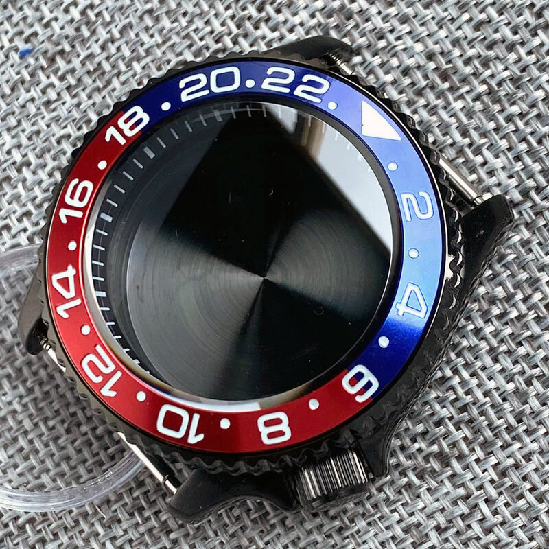 Black SKX Mod Watch Case Dome Sapphire Crystal for NH34 NH35 NH36 3.8 Crown 20bar Waterproof Diver Watch Parts 41mm Ceramic