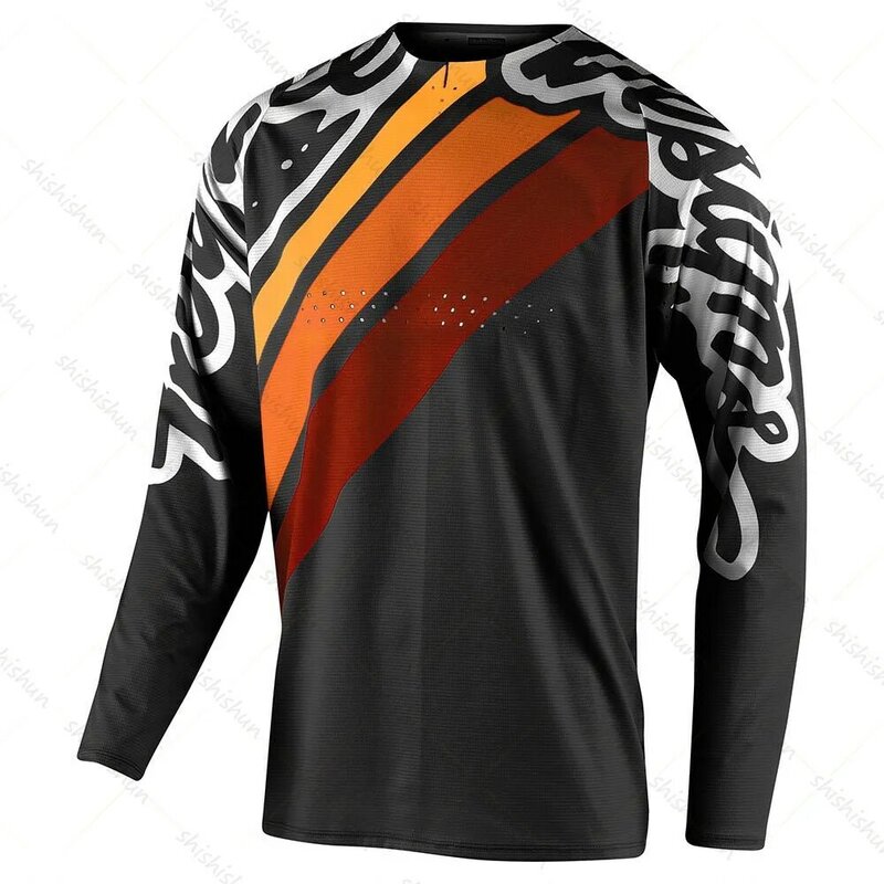 Camiseta de Enduro DH para hombre, jersey de motocross para descenso, camisa de bicicleta de montaña, transpirable, de secado rápido, personalizable
