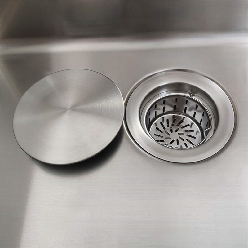 185MM Drain Cover For Sink Bowl SUS304 Stainless Steel Jumbo Waste Lid Sink Bowl Home Improvement Accessories