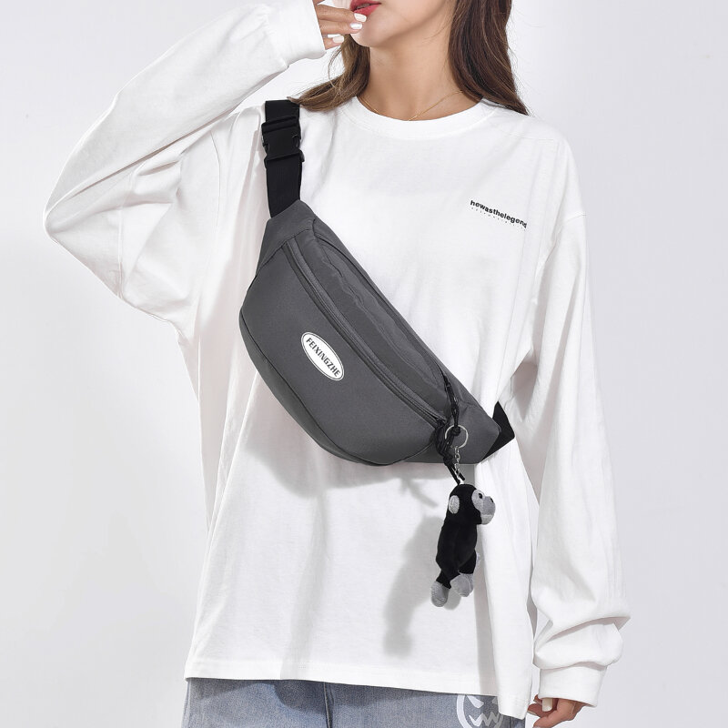 Nylon Waist Packs Ladies Bags on Sale 2023 High Quality Autumn High-capacity Solid Waist Packs Leisure Versatile Pochete