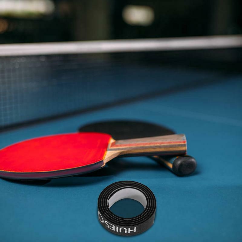 Tenis Meja pita pinggir spons raket Ping-Pong Bat sisi melindungi plester pengganti (merah/hitam/biru) 1-2mm ketebalan 9-10mm lebar