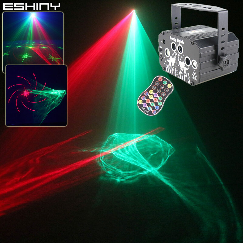 Eship R & G Laser Dream Aurora 60 Pola Proyektor DJ Lampu Disko Pesta RGB LED Bar Ruang Dansa Tahap Ulang Tahun Efek USB F5N6