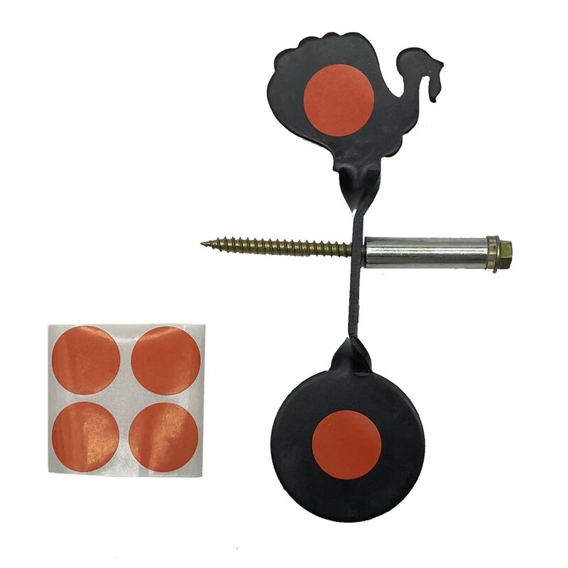 Red and Black Plinking Target Pigeon Goat Shooting Practice 360-degree Rotating, Slingshot BBs Hunting Sports Family Games