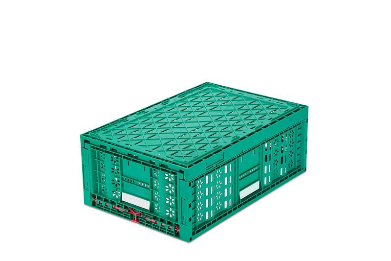 Cestino per il trasporto di vendita calda casse di plastica impilabili pieghevoli portatili cestino per verdure di stoccaggio in PP