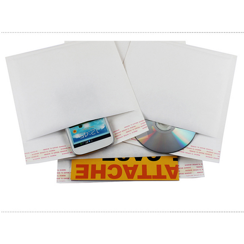 Enveloppe postale en film kraft blanc, personnalisation, style aléatoire, 150x180