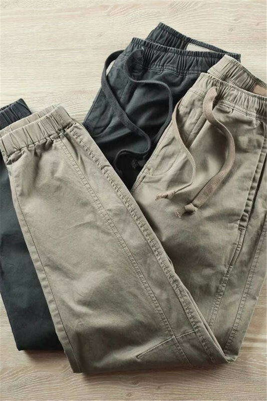 Oversize Casual Pants Mens Joggers Solid Color Sport Pants Male Breathable Quick Dry Trousers Male Cargo Pants 2024 F48