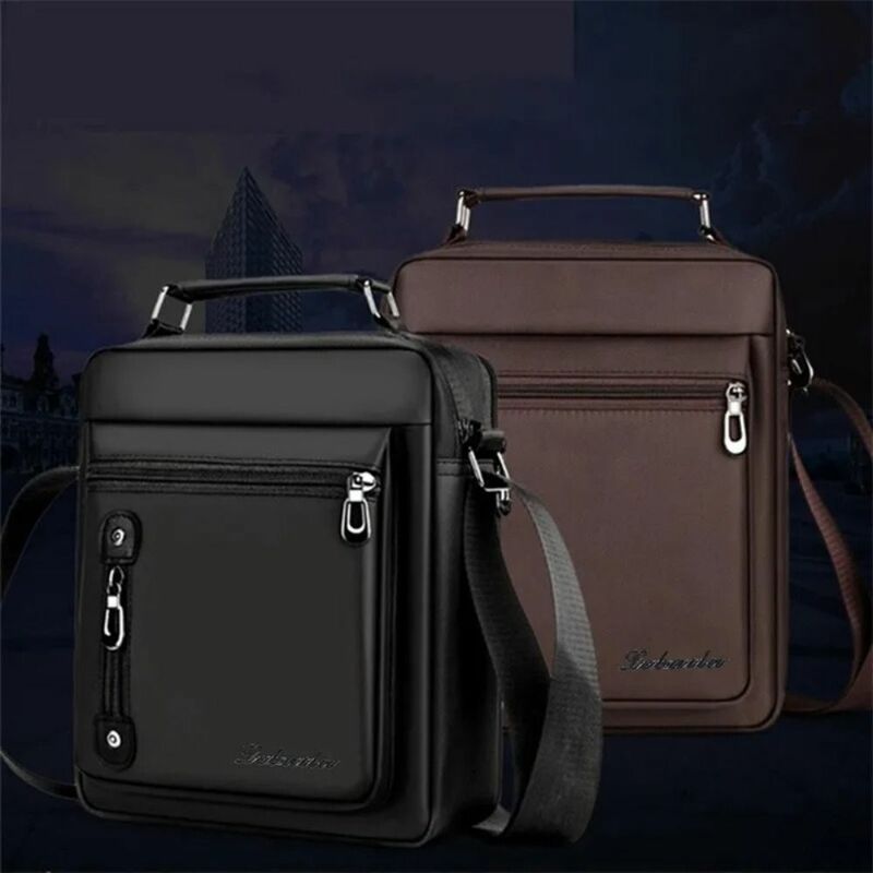 Oxford Cloth Men's Shoulder Bag Fashion Solid Color Vertical Business Bag Briefcase Handbag Crossbody Bag