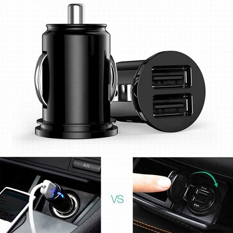 شاحن سيارة USB مزدوج ، ولاعة سجائر ، محول طاقة لهاتف iPhone 12 ، هاتف سيارة ، 2 منفذ