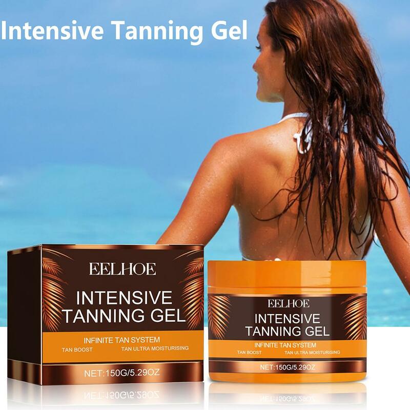 150ml Intensive Tanning Gel Tanning Cream Sun Tanner Lotion Body Face Self Tanners Cream Solarium Oil Self Cream Bronzer J5P2