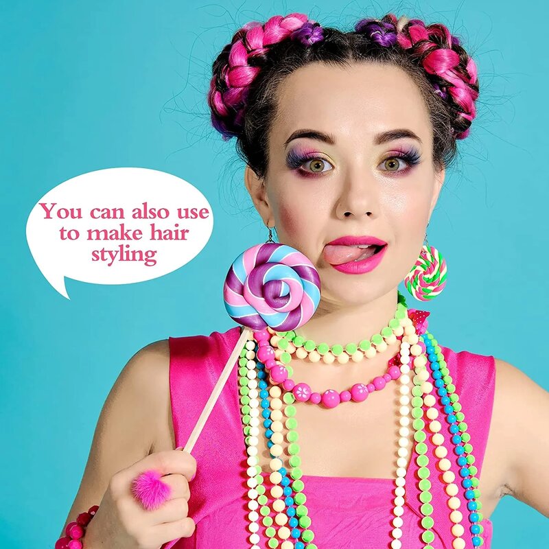 20 Cal kolorowy klips do przedłużania włosy Clip In dla kobiet prezent dla dzieci sukienka Cosplay najciekawsze strony
