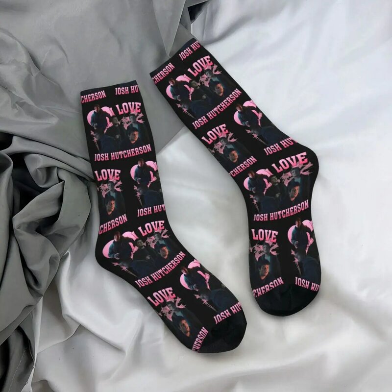 Autumn Winter Hip-hop Men's Women's I Love Josh Hutcherson Socks Movie TV Actor Breathable Basketball Socks